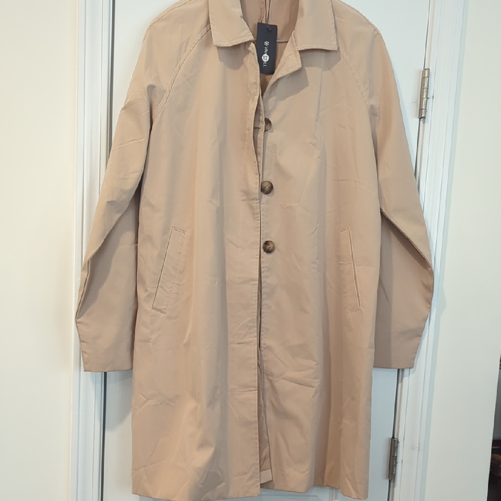 VanGull Classic Tan Women's Coat P2P 24 L36 Sleeve L31